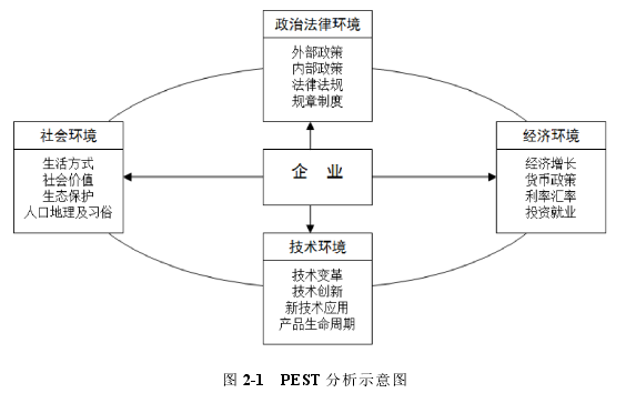 图 2-1   PEST 分析示意图 
