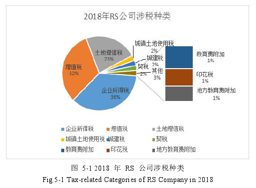 图 5-1 2018 年 RS 公司涉税种类