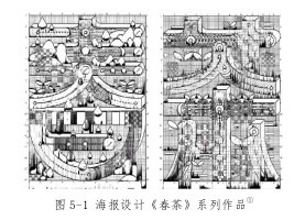 图 5-1 海报设计《春茶》系列作品