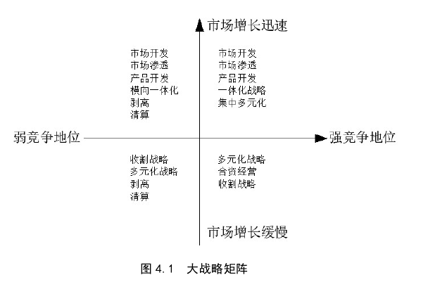 图 4.1  大战略矩阵