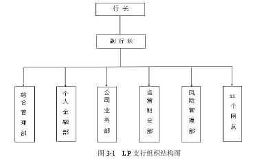 图 3-1 LP 支行组织结构图