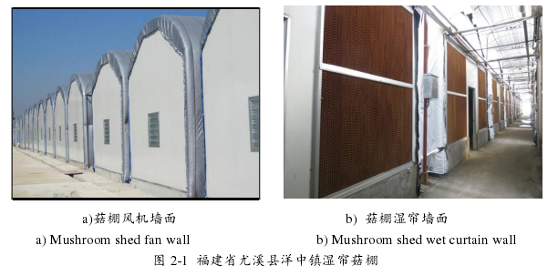 图 2-1  福建省尤溪县洋中镇湿帘菇棚