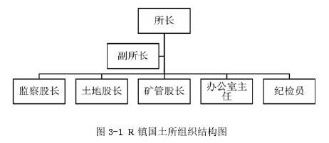 图 3-1 R 镇国土所组织结构图