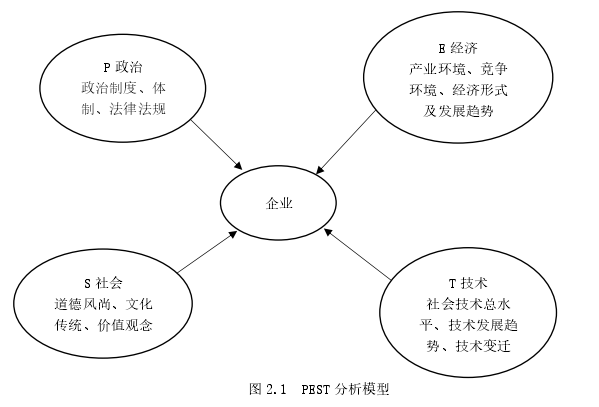 图 2.1  PEST 分析模型