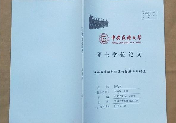 中国民族大学硕士学位论文范文