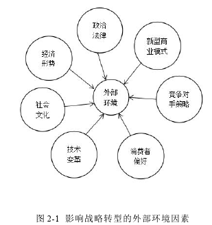 图 2-1 影响战略转型的外部环境因素