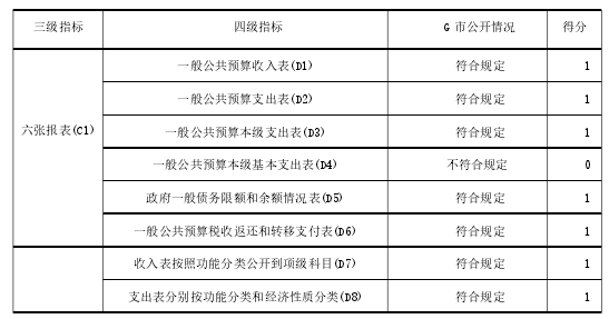 江西省 G 市政府预算公开评价查验