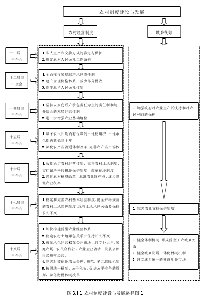 图 3.1.1 农村制度建设与发展路径图 1