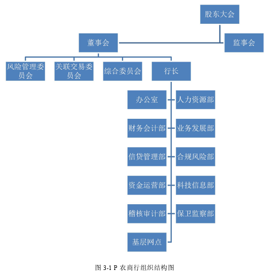 图 3-1 P 农商行组织结构图