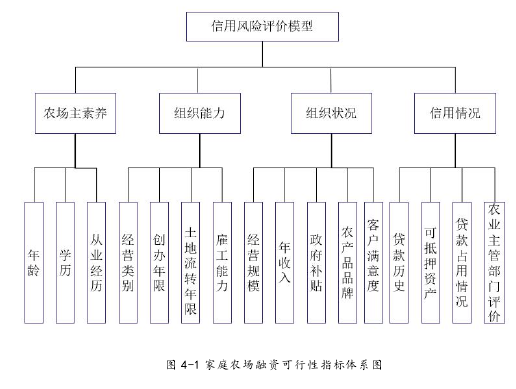 图 4-1 家庭农场融资可行性指标体系图