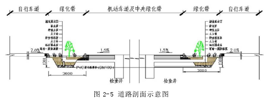 图 2-5 道路剖面示意图