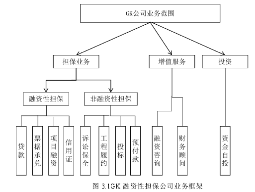 图 3.1GK 融资性担保公司业务框架