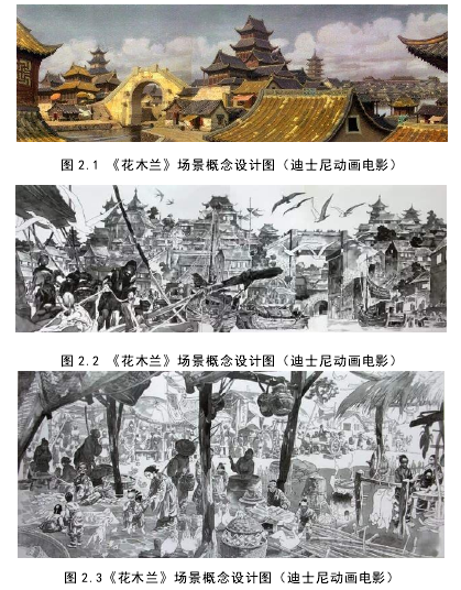 图 2.2 《花木兰》场景概念设计图（迪士尼动画电影）