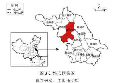 图 3-1 淮安区位图