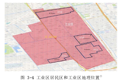 图 3-4 工业区居民区和工业区地理位置