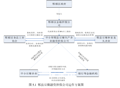 图 5.1 郫县豆瓣融资担保公司运作方案图