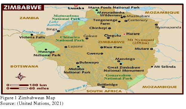 Figure 1 Zimbabwean Map Source: (United Nations, 2021)