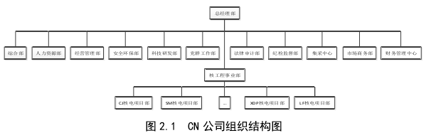 图 2.1  CN 公司组织结构图 