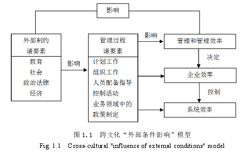 图 1.1  跨文化“外部条件影响”模型 