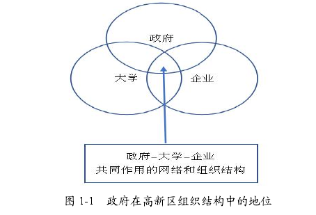 图 1-1 政府在高新区组织结构中的地位