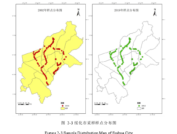 图  2-3 绥化市采样样点分布图 