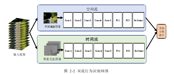 图  2-2  双流行为识别网络 